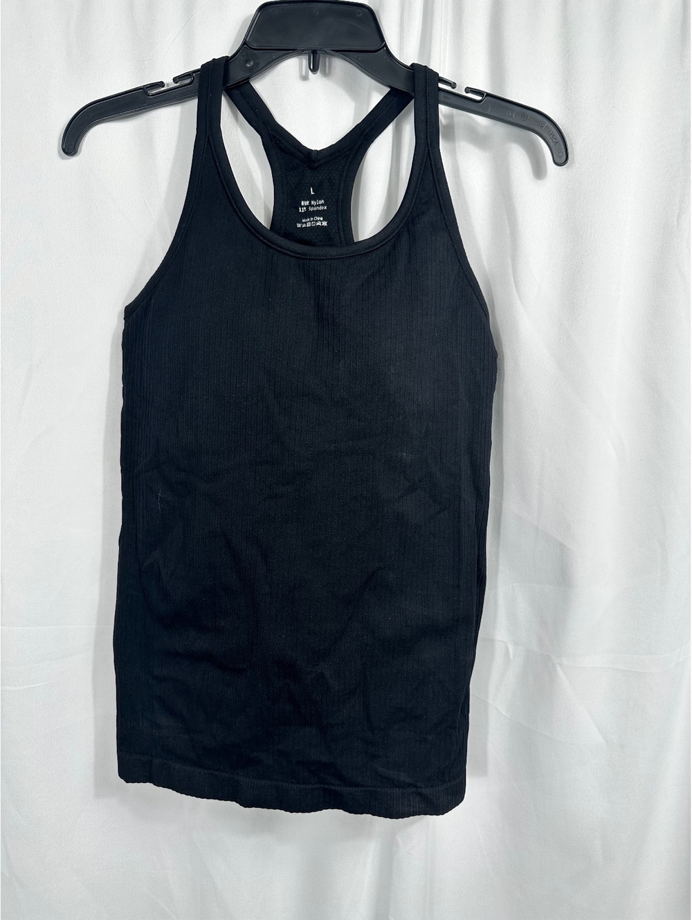 Attraco Women's Black Racerback Tank Top Size Large